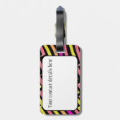 Zickzack-Markierungs-Muster Gepäckanhänger (Rückseite vertikal)
