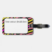 Zickzack-Markierungs-Muster Gepäckanhänger (Rückseite horizontal)