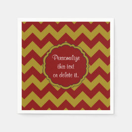 Zickzack, Maroon-Gold- Serviette