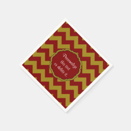 Zickzack, Maroon-Gold- Serviette