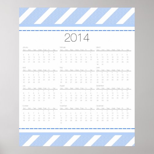 Zickzack Mauerkalender 2014 Poster (Vorne)