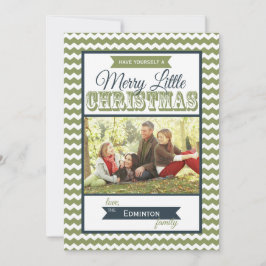 Zickzack Merry Little Christmas Flat Card Feiertagskarte