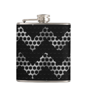 Zickzack Metall Flachmann