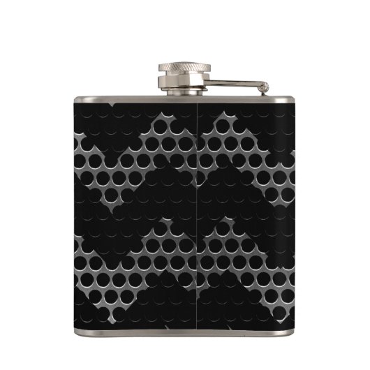 Zickzack Metall Flachmann (Rückseite)