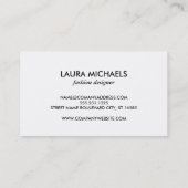 Zickzack Metallic-Muster in Monogram White Box Visitenkarte (Rückseite)