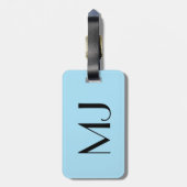 Zickzack Mit Monogramm Gepäckträger im modernen Oz Gepäckanhänger (Rückseite vertikal)