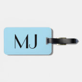 Zickzack Mit Monogramm Gepäckträger im modernen Oz Gepäckanhänger (Rückseite horizontal)