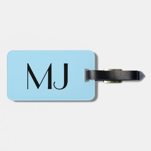 Zickzack Mit Monogramm Gepäckträger im modernen Oz Gepäckanhänger (Rückseite horizontal)