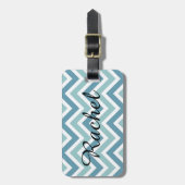 Zickzack mit Monogramm Umbau Gepäckanhänger (Vorderseite vertikal)