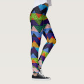 Zickzack modernes Leder #5 Leggings (Rechts)