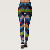 Zickzack modernes Leder #5 Leggings (Rückseite)