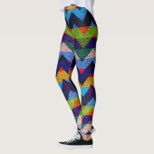 Zickzack modernes Leder #5 Leggings (Links)