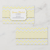Zickzack modernes stilvolles Gelb Visitenkarte (Vorne/Hinten)