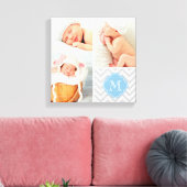 Zickzack Monogram Baby Foto Collage Kinderzimmer A Leinwanddruck (Insitu (Wohnzimmer))