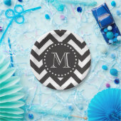 Zickzack Monogram Pappteller (Party)