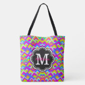 Zickzack Monogramm aus Nebel Tasche (Rückseite)