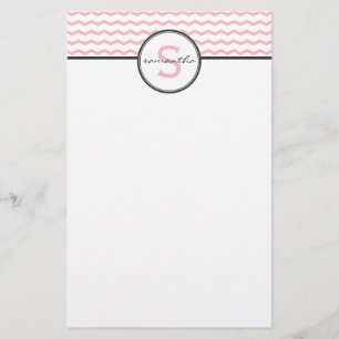 Zickzack Monogramm Briefpapier