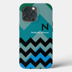 Zickzack Monogramm iPhone 13 Pro Hülle
