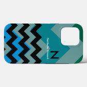Zickzack Monogramm Case-Mate iPhone Hülle (Rückseite (Horizontal))