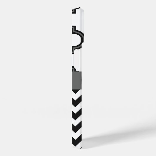 Zickzack Monogramm Case-Mate iPhone Hülle (Rückseite / Rechts)