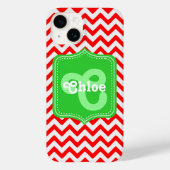 Zickzack Monogramm-Chloe Case-Mate iPhone Hülle (Rückseite)