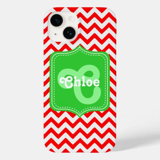Zickzack Monogramm-Chloe Case-Mate iPhone Hülle (Rückseite)
