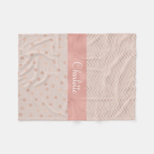 Zickzack Monogramm des Fleecedecke (Vorderseite (Horizontal))