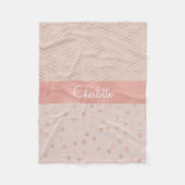 Zickzack Monogramm des Fleecedecke (Vorderseite)