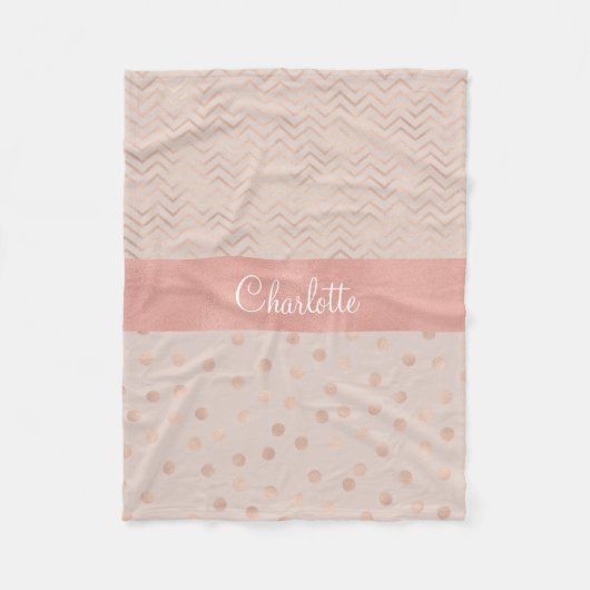 Zickzack Monogramm des Fleecedecke (Vorderseite)