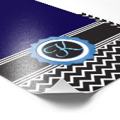 Zickzack Monogramm Fotodruck (Ecke)