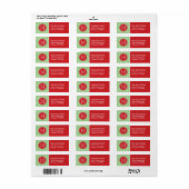 Zickzack Monogramm für den roten und grünen Urlaub (Vorne)