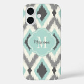 Zickzack Monogramm für die Ikat-Grau-und Mini-Trib Case-Mate iPhone Hülle (Rückseite)