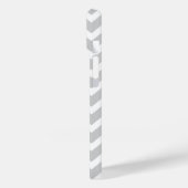 Zickzack Monogramm für Grau und Minze Case-Mate iPhone Hülle (Rückseite / Links)