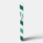 Zickzack Monogramm für Minze und Weiß Case-Mate iPhone Hülle (Rückseite / Links)