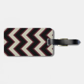 Zickzack Monogramm Gepäckanhänger (Rückseite horizontal)