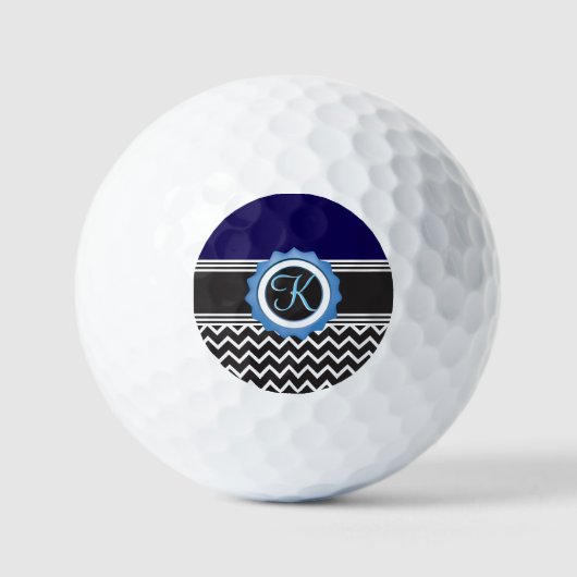 Zickzack Monogramm Golfball (Vorderseite)