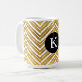 Zickzack Monogramm Kaffeetasse (Vorderseite Links)