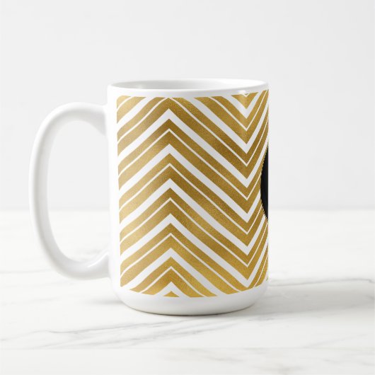Zickzack Monogramm Kaffeetasse (Links)