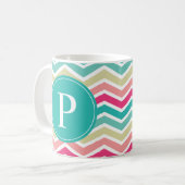 Zickzack Monogramm Kaffeetasse (Vorderseite Links)