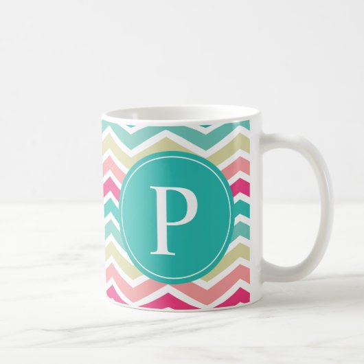 Zickzack Monogramm Kaffeetasse (Rechts)