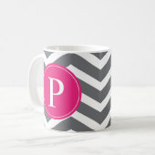 Zickzack Monogramm Kaffeetasse (Vorderseite Links)