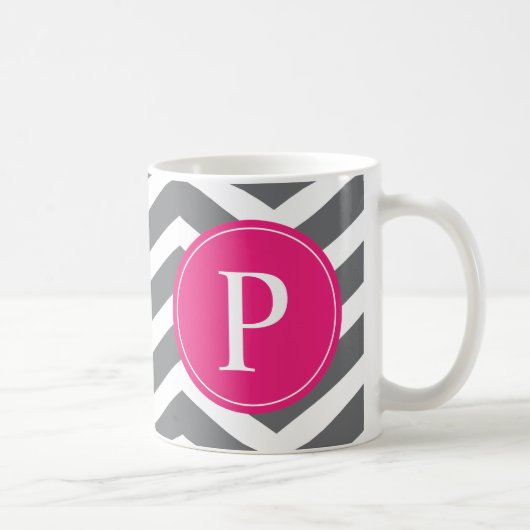 Zickzack Monogramm Kaffeetasse (Rechts)