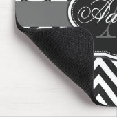 Zickzack Monogramm Mousepad (Ecke)