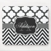 Zickzack Monogramm Mousepad (Vorne)