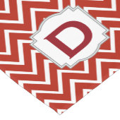 Zickzack Monogramm-Muster A15D, rot Kurzer Tischläufer (Ecke)