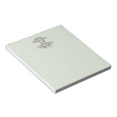 Zickzack Monogramm Personalisiert, um Notepad ausz Notizblock (angewinkelt)