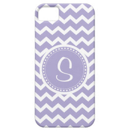 Zickzack Monogramm-Retro Lila und weiß Case-Mate iPhone Hülle