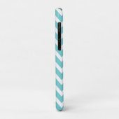 Zickzack Monogramm, rosa und hellblau Case-Mate iPhone Hülle (Hinten/Links)