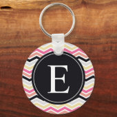 Zickzack Monogramm Schlüsselanhänger (Vorderseite)