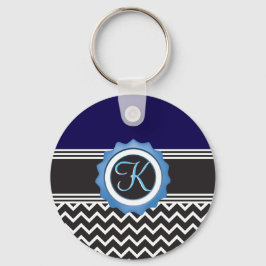 Zickzack Monogramm Schlüsselanhänger